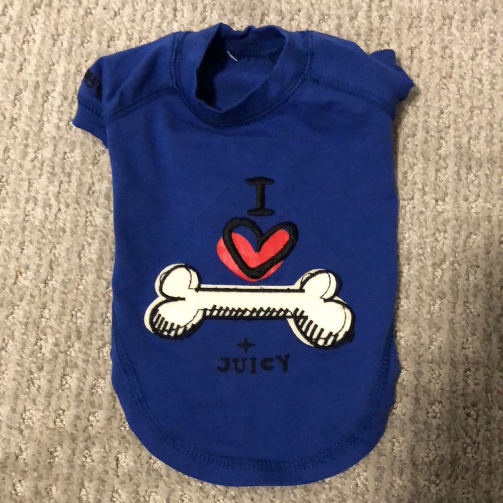 NWT Juicy Couture “I Love Juicy” dog shirt size small